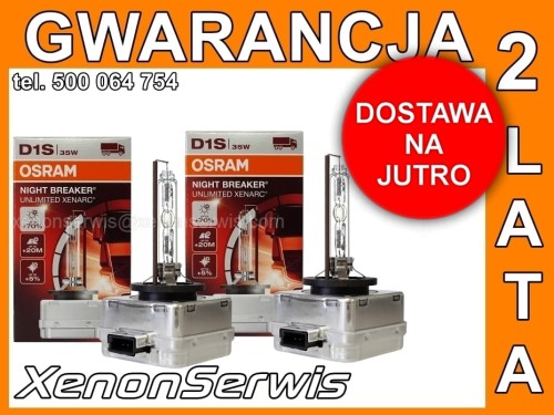 D1S 66140XNB D1S66140 D1S 66140 Osram Xenarc Night Brearker Unlimited 2 Lata Xenon Ksenon XenonSerwis Serwis 4350K 4350 2szt Zielona Góra 0.jpg