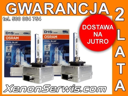 D1S 66140CBI D1S66140 D1S 66140 Osram Xenarc Cool Blue Intense 2 Lata Xenon Ksenon XenonSerwis Serwis 4300K 4300 5000K 5000 5500K 5500 6000K 6000 2szt Zielona Góra 0.jpg